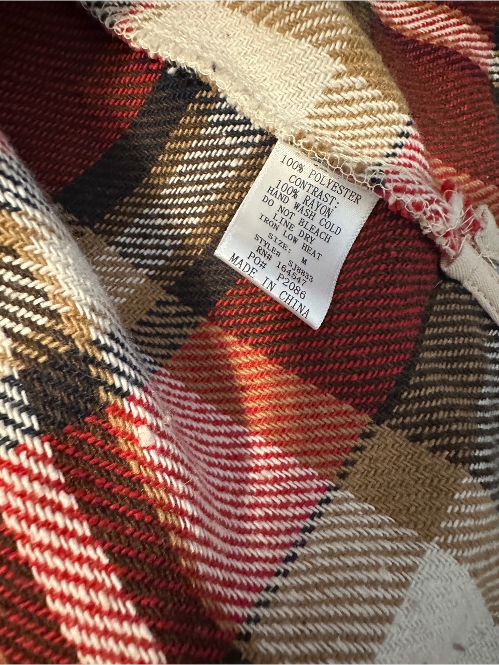 LAWLESS Red Plaid Button-Front Shacket - Picture 6 of 7